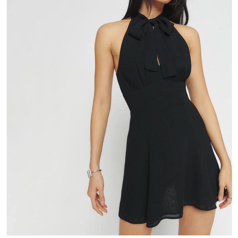 Reformation Aylani Dress Black - Size 6